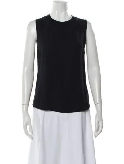 Pre-owned A.l.c Crew Neck Sleeveless Top In Black