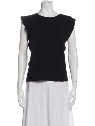 Pre-owned A.l.c Crew Neck Sleeveless Top In Black