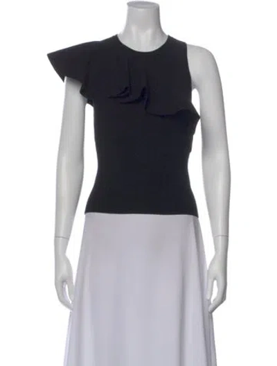 Pre-owned A.l.c Crew Neck Sleeveless Top In Black