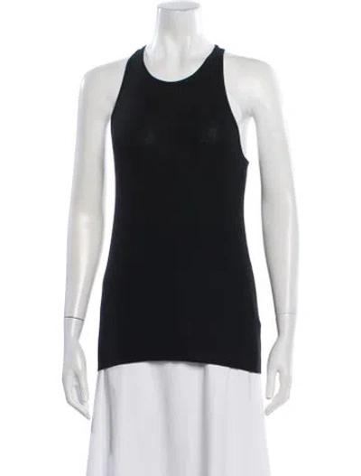 Pre-owned A.l.c Crew Neck Sleeveless Top In Black