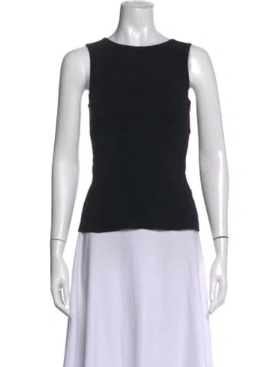 Pre-owned A.l.c Crew Neck Sleeveless Top In Black