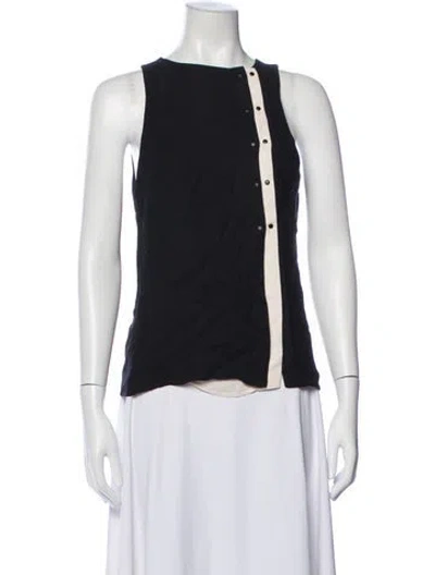 Pre-owned A.l.c Crew Neck Sleeveless Top In Black