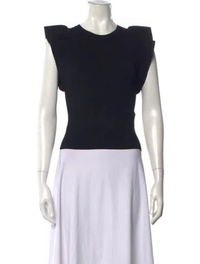 Pre-owned A.l.c Crew Neck Sleeveless Top In Black