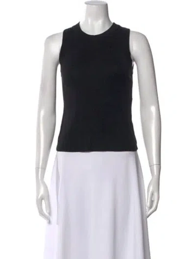 Pre-owned A.l.c Crew Neck Sleeveless Top In Black