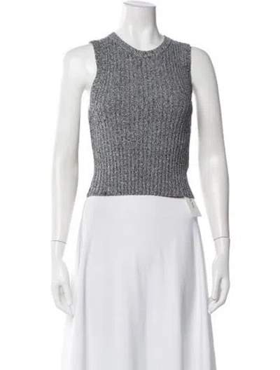 Pre-owned A.l.c Crew Neck Sleeveless Top In Black