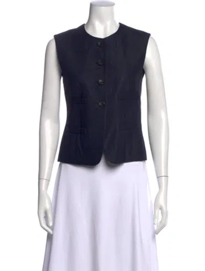 Pre-owned A.l.c Crew Neck Sleeveless Top In Black