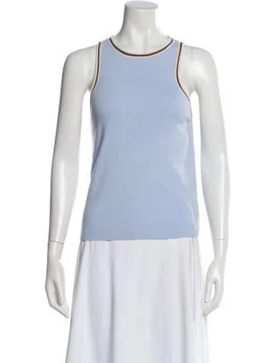 Pre-owned A.l.c Crew Neck Sleeveless Top In Blue