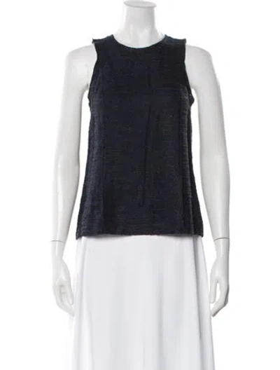 Pre-owned A.l.c Crew Neck Sleeveless Top In Blue
