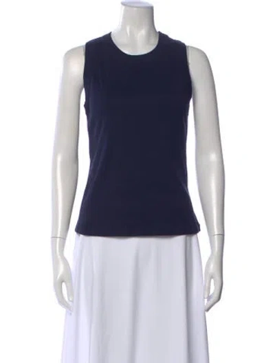 Pre-owned A.l.c Crew Neck Sleeveless Top In Blue