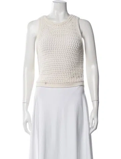 Pre-owned A.l.c Crew Neck Sleeveless Top In Blue