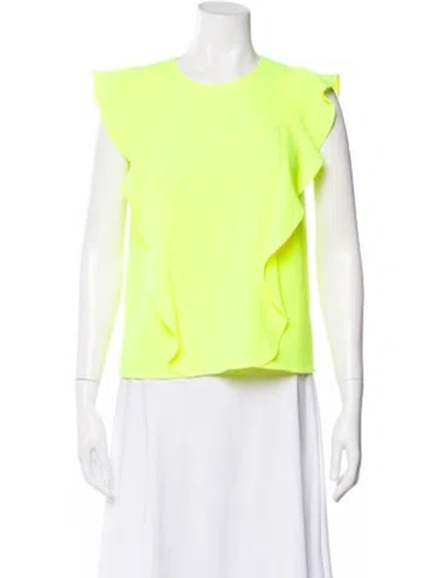 Pre-owned A.l.c Crew Neck Sleeveless Top In Green