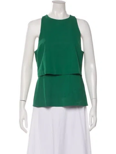 Pre-owned A.l.c Crew Neck Sleeveless Top In Green