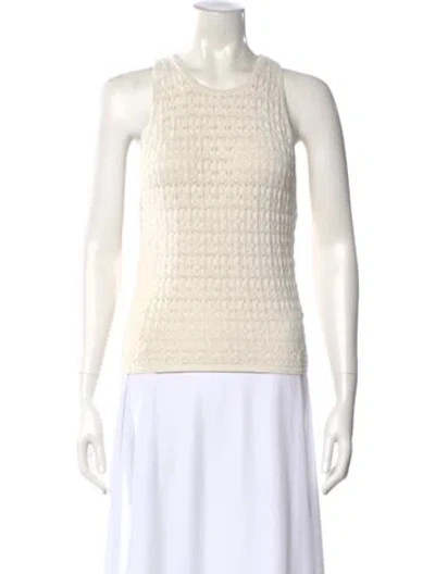 Pre-owned A.l.c Crew Neck Sleeveless Top In Neutral