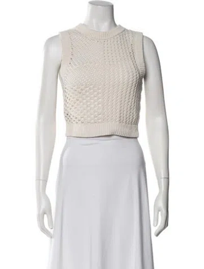 Pre-owned A.l.c Crew Neck Sleeveless Top In Neutral