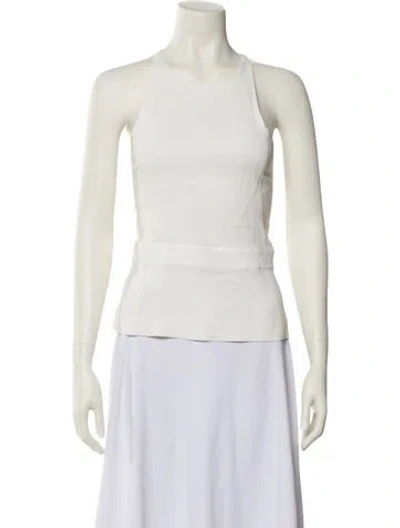 Pre-owned A.l.c Crew Neck Sleeveless Top In Neutral