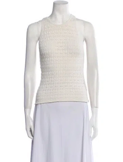 Pre-owned A.l.c Crew Neck Sleeveless Top In Neutral