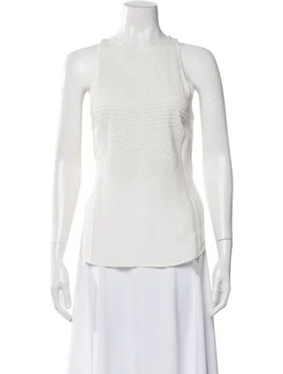 Pre-owned A.l.c Crew Neck Sleeveless Top In Neutral