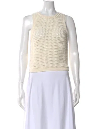 Pre-owned A.l.c Crew Neck Sleeveless Top In Neutral
