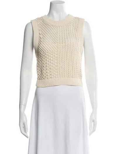 Pre-owned A.l.c Crew Neck Sleeveless Top In Neutral