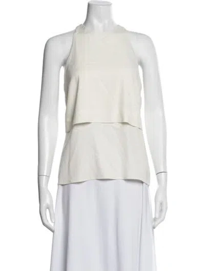Pre-owned A.l.c Crew Neck Sleeveless Top In Neutral