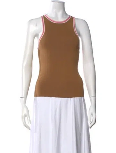 Pre-owned A.l.c Crew Neck Sleeveless Top In Neutral