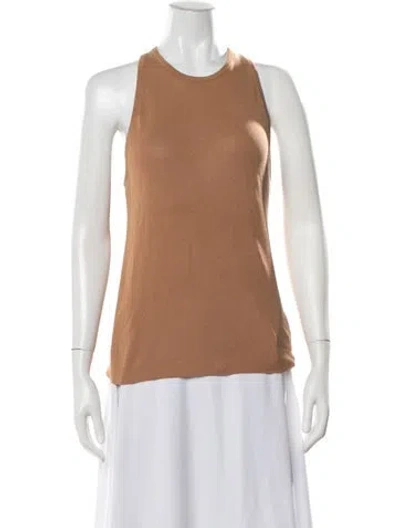 Pre-owned A.l.c Crew Neck Sleeveless Top In Neutral