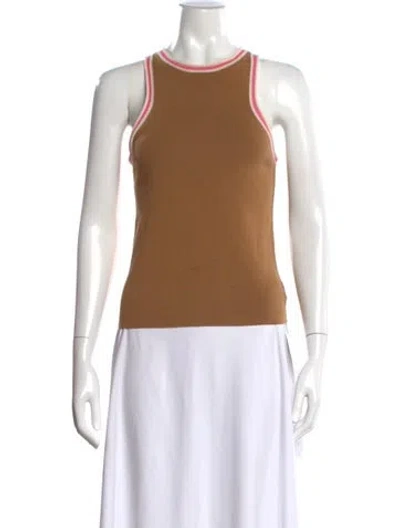 Pre-owned A.l.c Crew Neck Sleeveless Top In Neutral