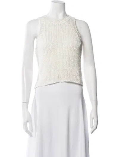 Pre-owned A.l.c Crew Neck Sleeveless Top In Neutrals