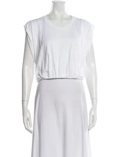 Pre-owned A.l.c Crew Neck Sleeveless Top In White