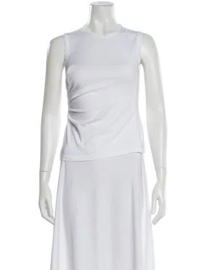 Pre-owned A.l.c Crew Neck Sleeveless Top In White