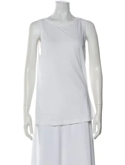 Pre-owned A.l.c Crew Neck Sleeveless Top In White