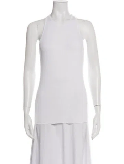 Pre-owned A.l.c Crew Neck Sleeveless Top In White