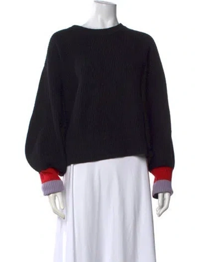Pre-owned A.l.c Crew Neck Sweater In Black