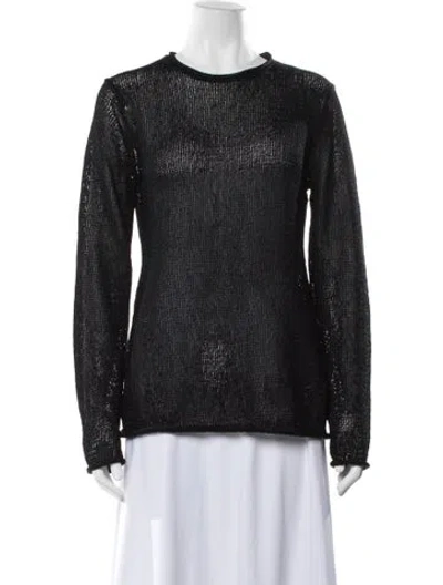 Pre-owned A.l.c Crew Neck Sweater In Black