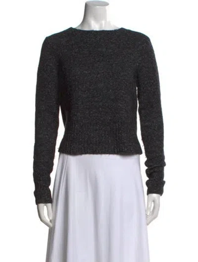 Pre-owned A.l.c Crew Neck Sweater In Black/metallic