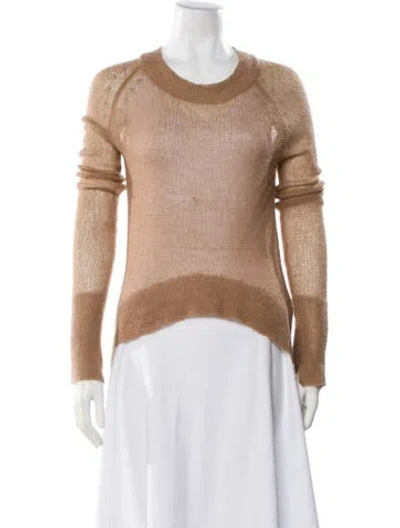 Pre-owned A.l.c Crew Neck Sweater In Brown