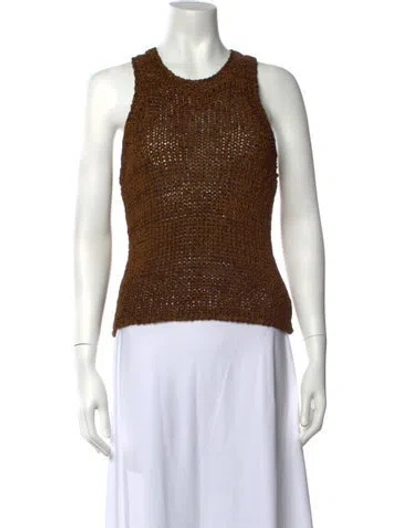 Pre-owned A.l.c Crew Neck Sweater In Brown