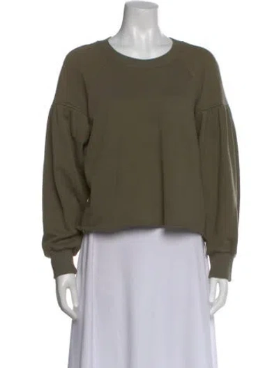 Pre-owned A.l.c Crew Neck Sweater In Green