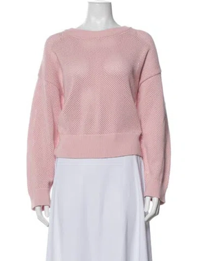 Pre-owned A.l.c Crew Neck Sweater In Pink