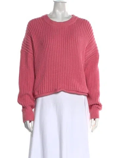 Pre-owned A.l.c Crew Neck Sweater In Pink