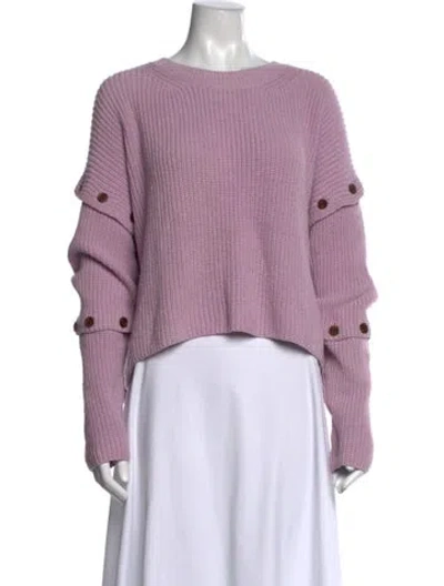 Pre-owned A.l.c Crew Neck Sweater In Purple