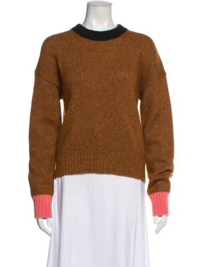 Pre-owned A.l.c Crew Neck Sweater W/ Tags In Black/brown/pink