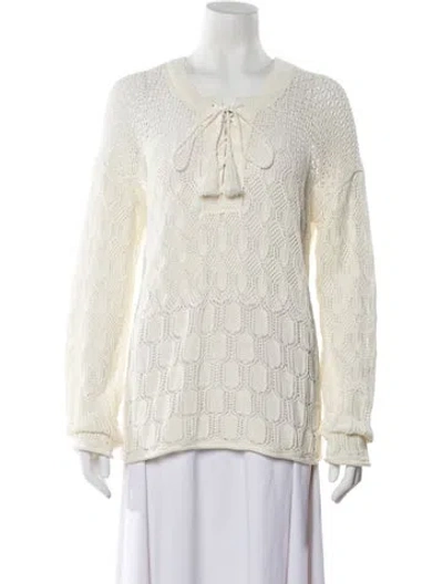Pre-owned A.l.c Crew Neck Sweater W/ Tags In White