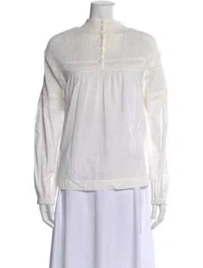 Pre-owned A.l.c Crew Neck Sweater In White