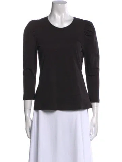 Pre-owned A.l.c Crew Neck Three-quarter Sleeve T-shirt W/ Tags In Black