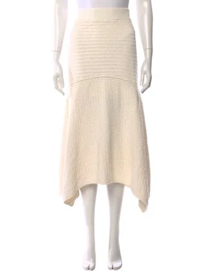 Pre-owned A.l.c Crochet Midi Length Skirt In Neutral