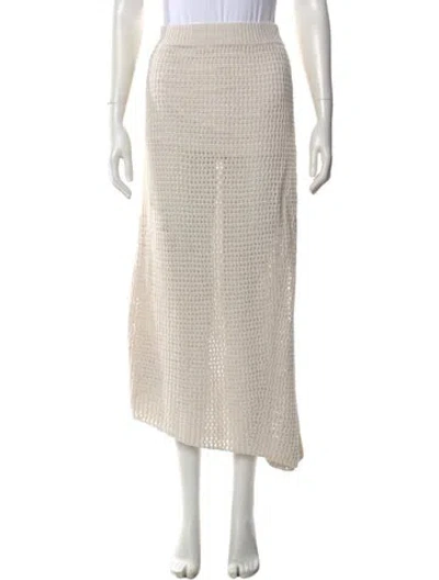 Pre-owned A.l.c Crochet Trim Long Skirt In Neutral