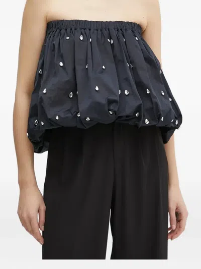 A.l.c Holly Embellished Bubble Mini Skirt In Blue