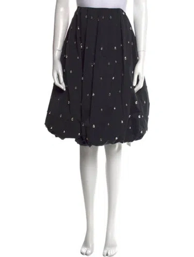 Pre-owned A.l.c Crystal Embellishments Knee-length Skirt In Black