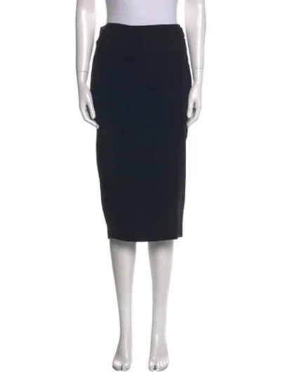 Pre-owned A.l.c Crystal Embellishments Midi Length Skirt In Black